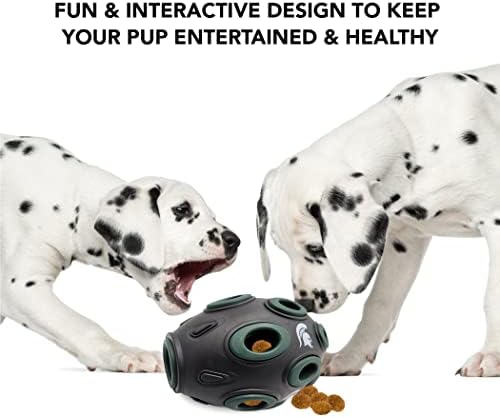 NCAA Michigan State Spartans Football Treat Dispensing Toy for Dogs and Cats, Rubber Ball Dog Toy, Interactive Fun Dog Treat Toy, Natural Rubber Dog Feeding Toy