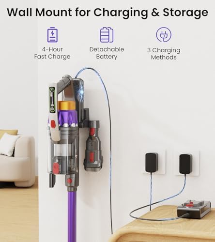 NADALY Cordless Vacuum Cleaner, 650W 55KPa 70 Mins Self-Standing Stick Vacuum, Lightweight Vacuum for Everyone, Anti-Tangle, 1.8L Capacity, Vacuum Cleaners for Home Pet Hair Hardwood Floors Carpet