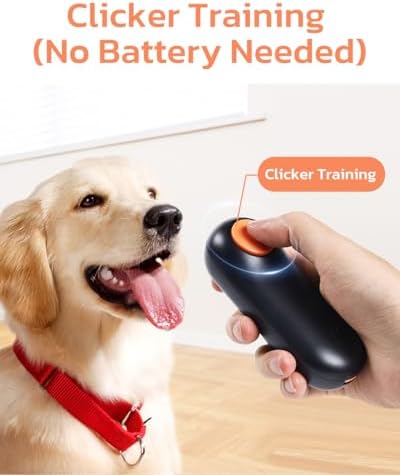 Clink Design 2-in-1 Dog Clicker for Training with Treat Storage, Black
