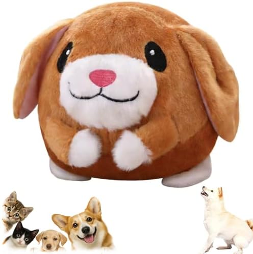 2026 New Active Moving Pet Plush Toy, Interactive Dog Toys, Rechargeable Squeaky Dog Ball Toy with Talking Sound, Washable Cartoon Pig Plush Toy