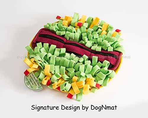 Taco Snuffle mat - Dog Toys, Cat Toys, Snuffle mat, Interactive, Mental Exercise, Dog Gift, Brain Game, Mentally stimulating Game, 12 inch diameter