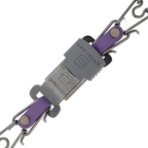 Herm Sprenger Black Stainless Steel Dog Collar with Quick Release ClicLock Buckle O-Ring Biothane Insert Training Collar Made in Germany (Violet Purple, 16in x 2.25mm(Neck Size up to 13-14in))