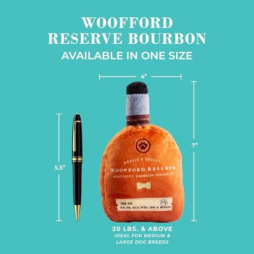 Haute Diggity Dog Woofford Reserve Bottle Plush Dog Toy, Drink Parody Toy