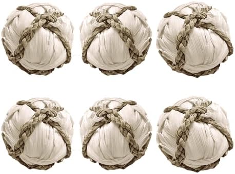 SunGrow Assorted Rabbit & Cat Chew Balls, Teething Activity Toy for Pocket Pets, Improves Dental Health, Environment Friendly, Stress Reliever (Corn Leaf, 6 Pcs)