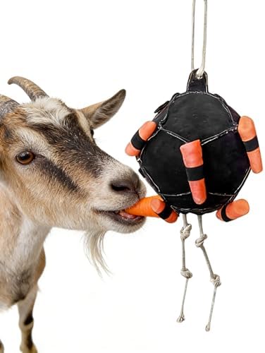 Horse Enrichment Toys, Interactive Carrot Dispenser Feeder, Hay Ball Stall Toy, Mimicking Natural Feeding Patterns for Goat Livestock Sheep Cow Cattle Barn Fence Stables Paddocks Farm