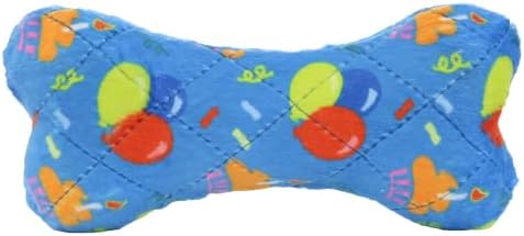 MIGHTY Tuffy Bone Dog Toy: Ultra Durable Plush Toy with Multiple Layers & Reinforced Seams, Washable and Floats, Vinyl Bone & Fleece
