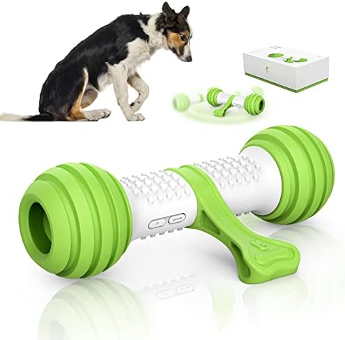 PETGEEK Interactive Dog Toys, Motion Activated Electronic Dog Toy Interactive Dog Bone Toys for Medium Large Dogs, USB Rechargeable Automatic Dog Toy for Boredom and Stimulating (Green)
