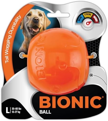 BIONIC Ball Dog Toy for Dogs Between 30-60+ lbs, Large