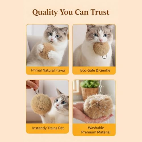 3pcs Rabbit Fur Ball Cat Toy, Soft Fur Fluffy Catnip Toy Ball, Fluffy Catnip Toy Ball, Washable, Chasing Fun, Kickball and Games, Suitable for Indoor Sports