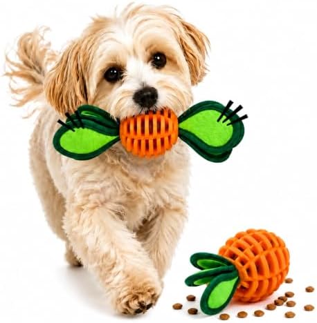 2 Pack Dog Chew Toy for Small Breeds, Puppies Treat Dispensing Ball