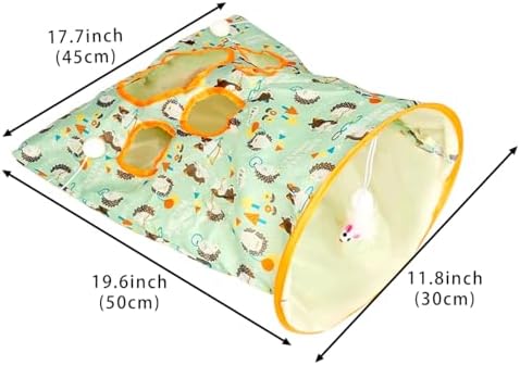 Cat Sack Hide & Seek Tunnel Bags - Interactive Cat Toy with Plush Ball & Crinkle Paper