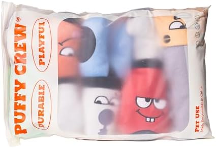 Squeaky Dog Plush Toy, Tools Bite_Stick Collection, 8", for Small and Medium Dogs (5 in 1, Small)