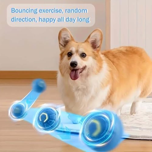 MILEDY 2PCS Shaky Ball for Dogs, Shaky Ball Toy for Dogs, Vibrating Dog Ball, Vibrating Ball for Dogs, Shaky Ball Moving Dog Toy, Automatic Moving Dog Toy Ball, Suitable for All Dogs (Orange+Blue)