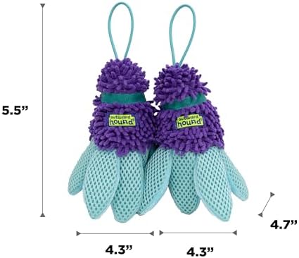 Outward Hound FlyFetch Birdie Dog Toy, Fetch or Replacement Tail for Teaser Wand, Multiple Textures, All Breeds, 5.5", 2-Pack
