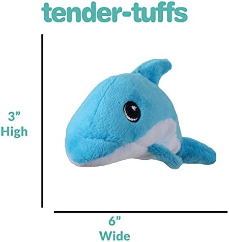 SmartPetLove Snuggle Puppy Tender-Tuffs Small Dog Toy, Plush Dolphin