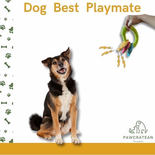 7" Squeaky Plush Toy for Puppies Small Dogs Self Etertainment Washable Soft Made [PET ONLY] (Fish Ring)