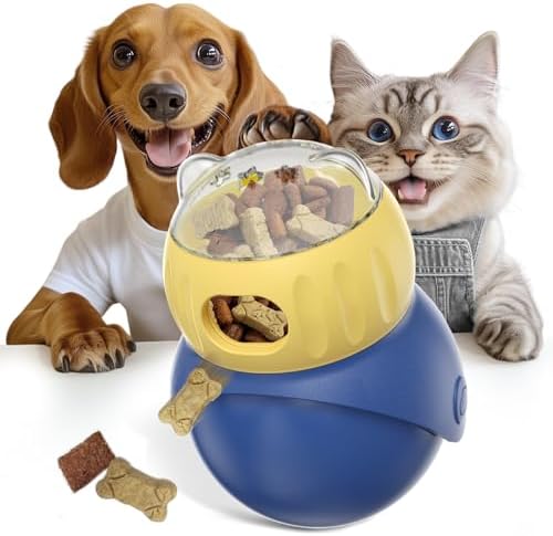 Cat Treat Dispenser Toy Tumbler Dog Slow Food Feeder Ball Interactive Toy
