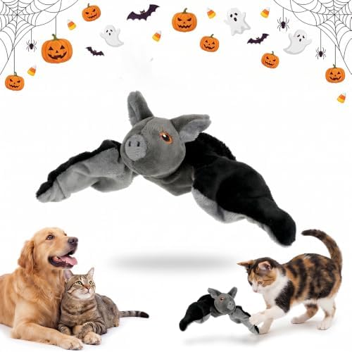 Flapping Bat Cat Toy, Interactive Self Play Pet Toy with USB Charging (A)