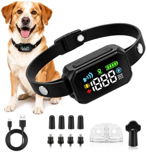 GPS Wireless Dog Fence System, Invisible Dogs Fence 49-6561 FT Range, IPX7 Waterproof Rechargeable Electric Dog Pet Containment Collar, Portable Adjustable Range for Renters Yard Outdoor