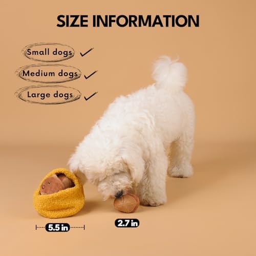 CHEWFFON Interactive Dog Toy, 4 Piece Set Hide-and-Seek to Keep Them Busy