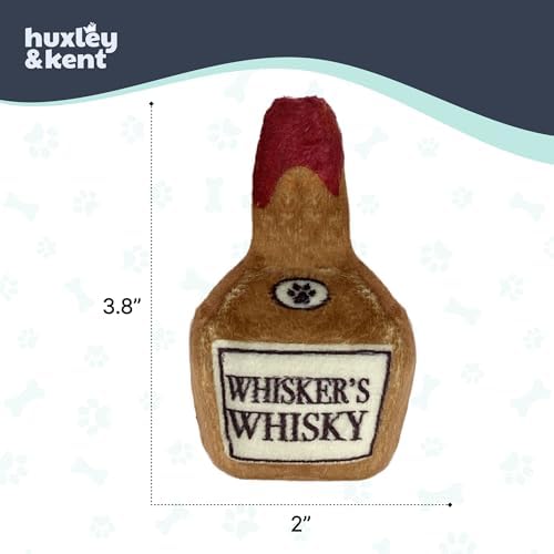 Huxley & Kent Plush Crinkle Catnip Cat Toy, Whisker's Whiskey