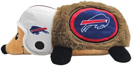 NFL Buffalo Bills Plush Hedgehog Toy for Dogs & Cats, Cool Soft Pet Toy for Fun and Interactive Play, Dog Chew Toy with Squeaker, Licensed Hot Pet Toy