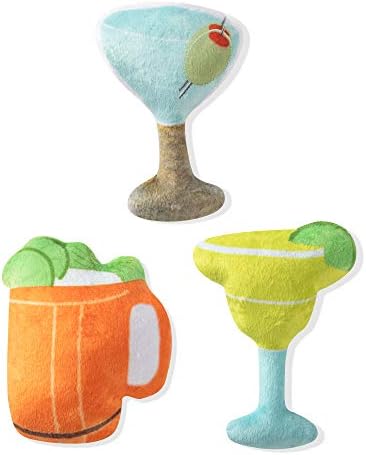Fringe Studio Pet Toy, Small Dog Toy Set, Cocktails, 3 Pieces (289412)