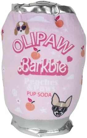 Olipaw Barkbie – Luxurious Parody Plush Dog Toy with Squeaker, Premium Fabric, Embroidered Details, Designer-Inspired Chew Toy, Fun Gift for Medium Dogs & Dog Lovers