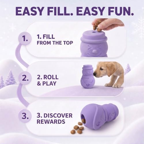 Dog Toys, Biodegradable Treat Dispensing Dog Toys, Dog Toys for Medium Dogs