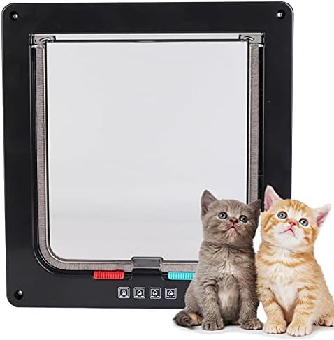 Yoidesu Pet Screen Door 9 x 8 inchs Screen Door Protector Lockable Magnetic SelfClosing Screen for Dogs and Cats up to 28 lb(Black)