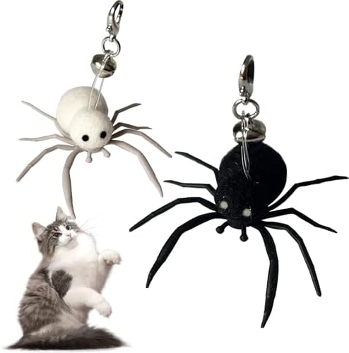 Cat Toy Insects Refills, Feather Wand Replacement Insects, Kitten Interactive Toys (2Pcs Refills(Spider))