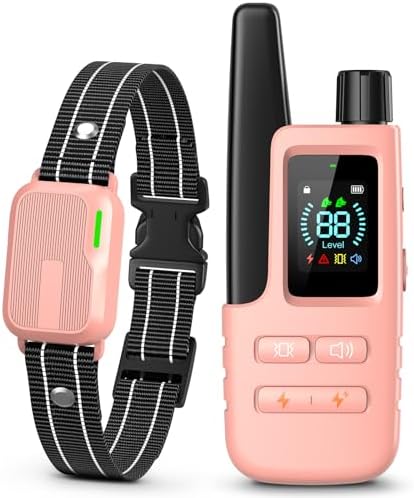 Dog Shock Collar - 4500FT Dog Training Collar with Remote, Soft Pink