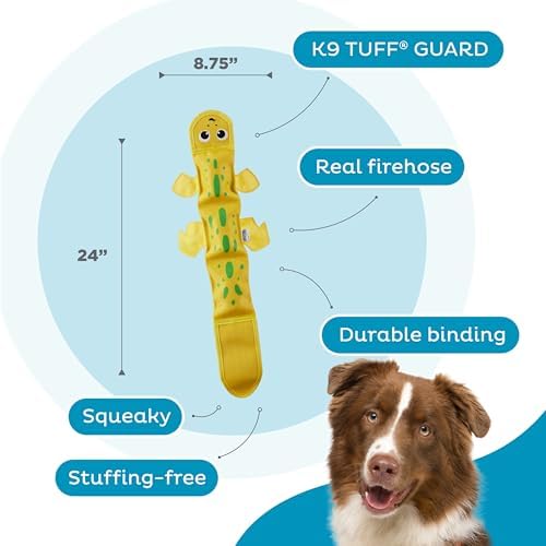 Outward Hound Fire Biterz Lizard Tough Chew Dog Toy, Plush & Squeaky, 24"