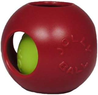 Jolly Pets Teaser Ball Interactive Dog Toy, 4.5 in Small, Red