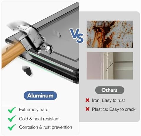 Large Dog Door for for Interior/Exterior Doors, Aluminum Frame | Full Seal-Flaps, for Interior and Exterior Doors, Energy-Efficient Insulated Doggy Door, Extreme Weather, Sliding Lock Panel
