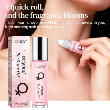 Original Perfume Oil for Women, 10ml Roll-On Fragrance with Lychee, Raspberry, Rose & Musk, Long Lasting Scent, Unique Floral Fruity Perfume