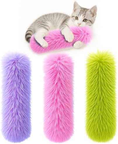 Cat Toys, 3 Pack Crinkle Catnip Pillow Toys for Indoor Cats