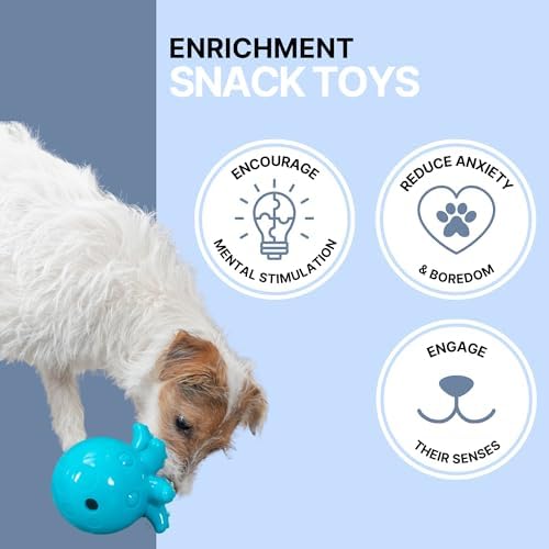 TRIXIE Snack Octopus Dog Puzzle Toy for Dogs, Dog Enrichment Toy, Interactive Chew Toy, Treat Dispenser, 4.4" (11cm)