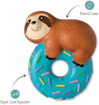 Fringe Studio Dog Toy, Donut Worry About A Thing, Latex, Pet Shop Collection (366009) (Pack of 2)