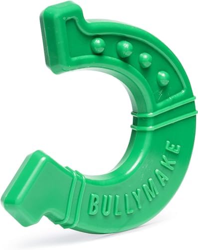 BULLYMAKE Tough Chew Horseshoe Dog Toy, Durable Nylon, Aggressive Chewers