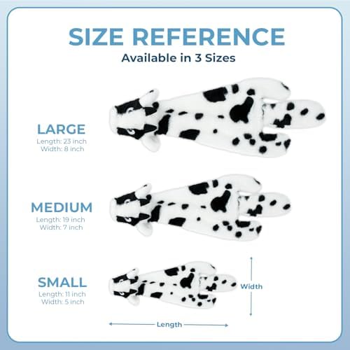 Best Pet Supplies Squeaky Dog Toys with Soft Durable Fabric for Small, Medium and Large Pets Interactive Toy for Indoor Play, Supports Active Biting and Play - Sheep, Cow, Medium
