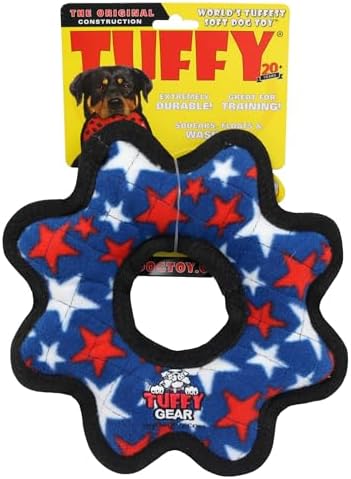 TUFFY® Gear Ring Medium Ultra Durable Plush Dog Toy