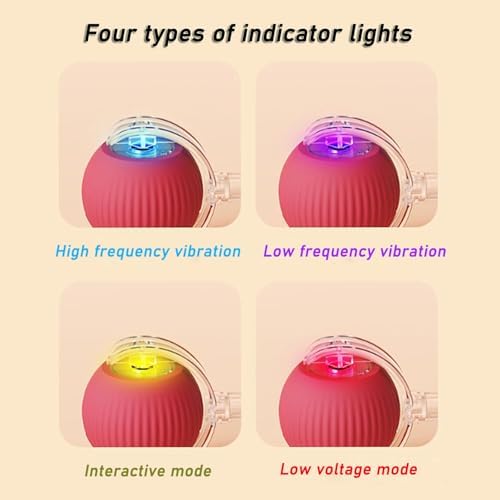 Interactive Rolling Dog Ball,Interactive Rolling Ball Dog Toy,Interactive Rolling Ball Dog Toy,Electric Dog Ball Toy,Electric Dog Ball,360° Smart Automatic Rolling Pet Ball(Red)