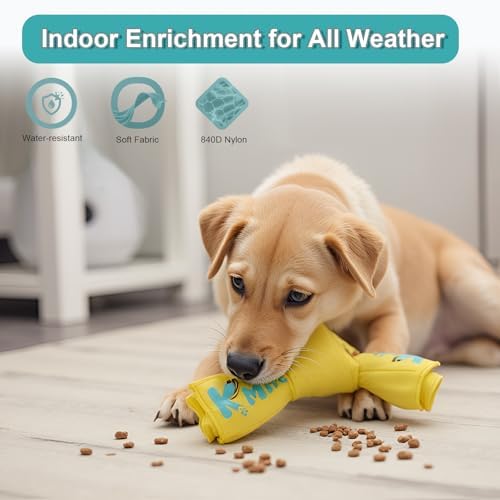 Snuffle Knot for Dogs - Dog Snuffle Toy, Interactive Dog Toys Encourage Natural Foraging Skills, Hiding Food Chew Toys with 10 Pockets