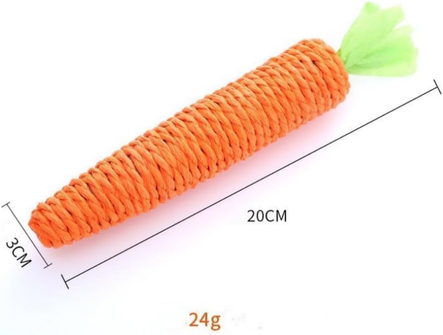 2 Pcs Orange Sisal Carrot Cat Toys,Cat Dental Chew Toy Kitten Teething Toys for Indoor Cats Interactive Toys