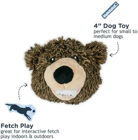 Tall Tails 2-in-1 Fetch Ball Dog Toy, Grizzly