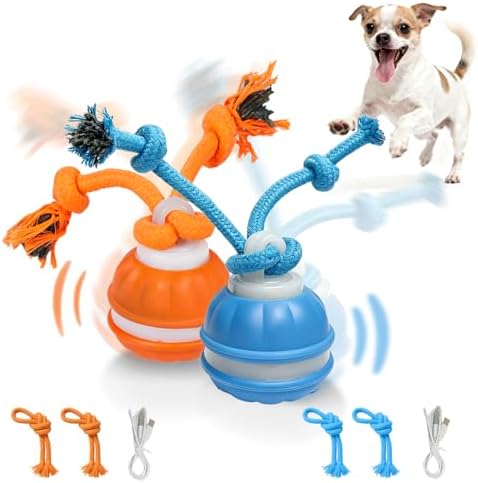 Interactive Dog Toys Dog Ball,Automatic Rolling and Bouncing Moving Dog Toy
