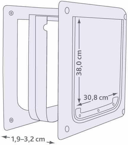 Trixie Pet Products 2-Way Locking Dog Door, Medium to X-Large Dogs, White