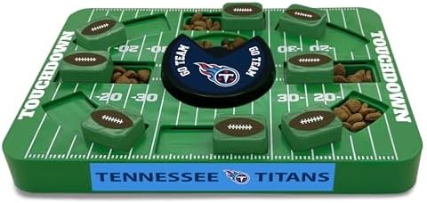 Pets First NFL Tennessee Titans Large Puzzle Toy, New Size, Interactive Dog Treat & Slow Feeding Toy