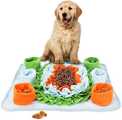 Snuffle Mat for Dog Puzzle Toys Interactive Pet Food Mat Cat Feeding with Fixing Handle Brain Stimulating Hand and Machine Washable Perfect for Any Breed